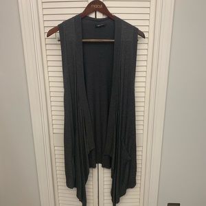 Donna Karan asymmetrical Vest tunic length Black